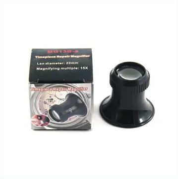 Portable Monocular Watch Repair Loupe - 15X Magnifying Glass Lens