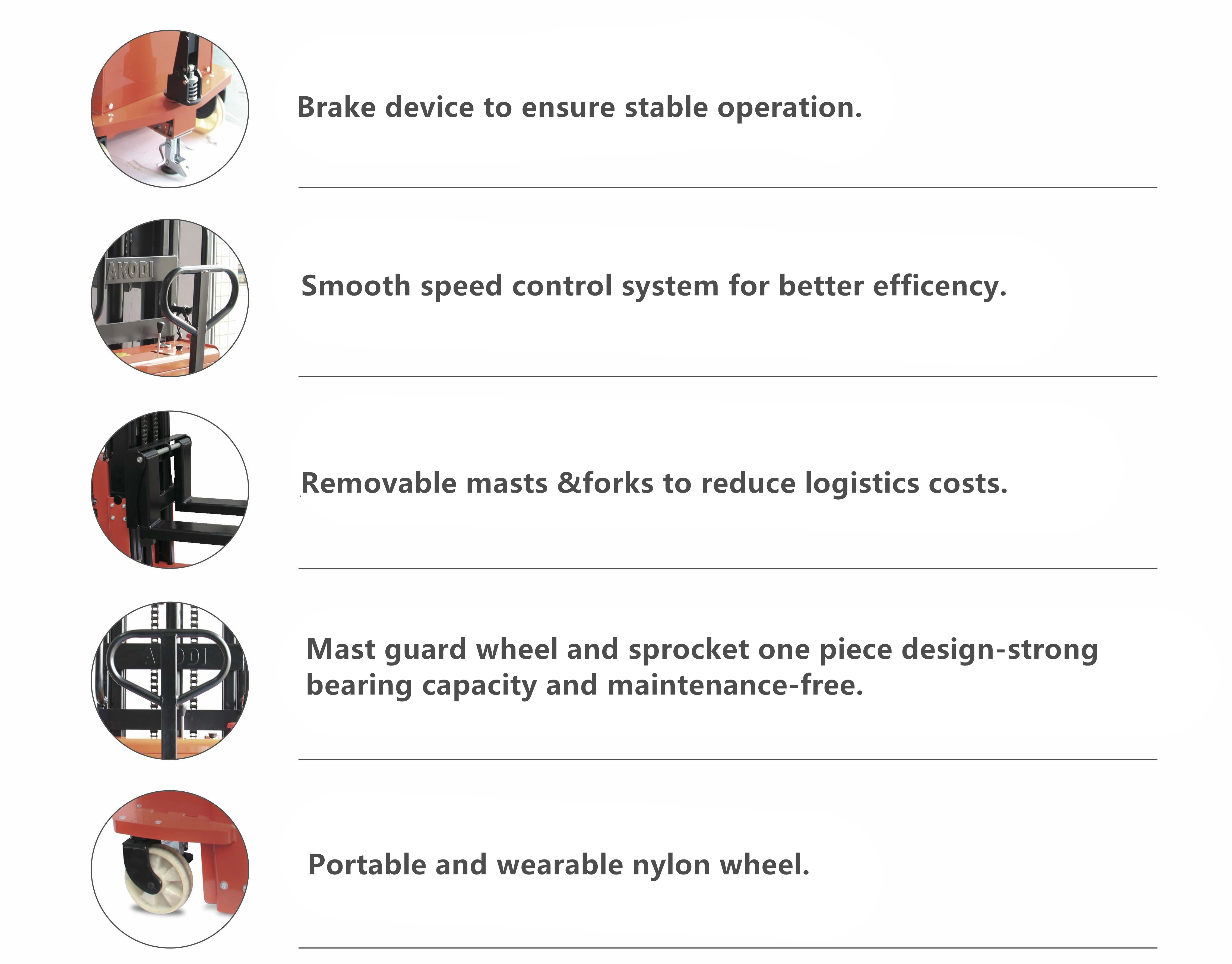 Straddle Semi Electric Stacker