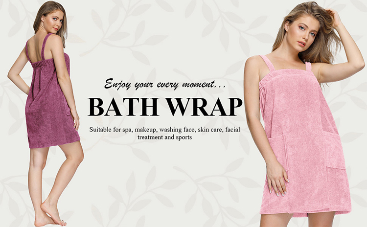 Bath Body Wrap Towels With Elastic Top