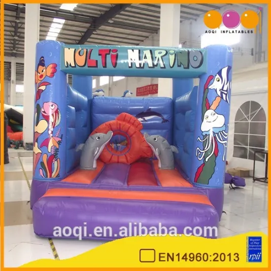 2015 new design undersea world theme small inflatable bouncer for kids