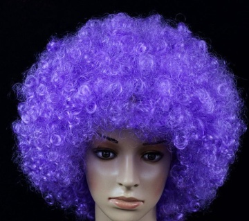 Rainbow Kinky Afro Wig - Unisex Fluffy Curly Wig for Cosplay and Parties