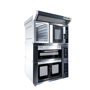 High-Quality Electric Gas Bakery Oven and Proofer Combination: 4-Tray Deck Oven with 8-Tray Proofer