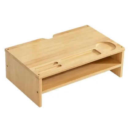 2-Tier Bamboo Monitor Stand