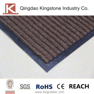 PVC backed polyester anti-slip door mat for shoes cleaning