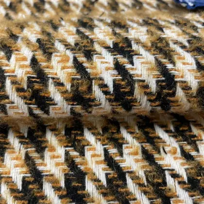 Tweed Fabric Houndstooth Wool Fabric For Suit Coat