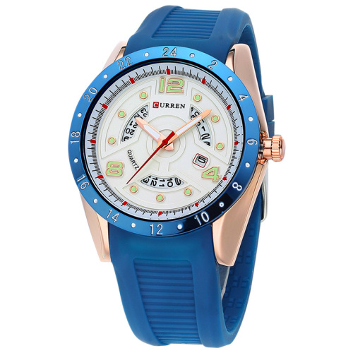 CURREN Fashion Silicon Band Men Wrist Watches