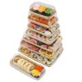 Disposable Paper Sushi Bake Tray With Clear Lid