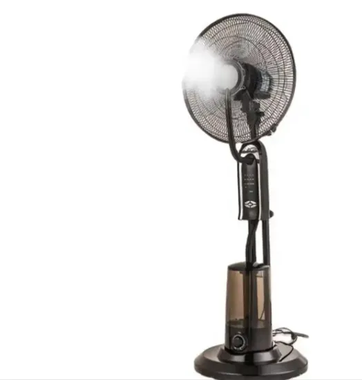 Cool Mist Standing Humidifier with Remote Control and Misting Pedestal Fan - High Quality 16 Inch Multi-Function for Home Office