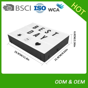 ABS Acrylic LED Lighting USB Cinematic Light Box Cinema Light Box with Letters Light Box