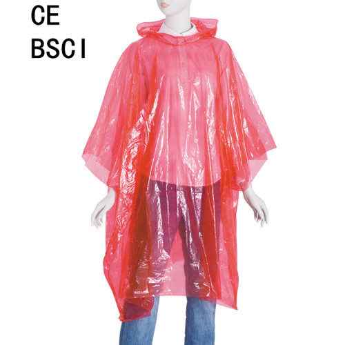 disposable emergency PE rain poncho for Protective clothing