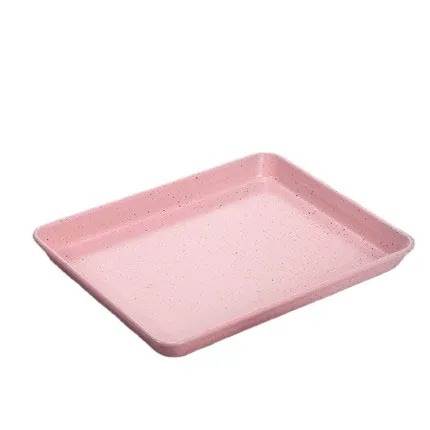 Pink Non-stick Rectangular Baking Tray for Oven Baking