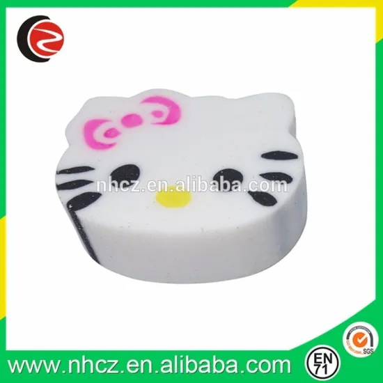 Lovely and novelty 3D kitty Shape Eraser