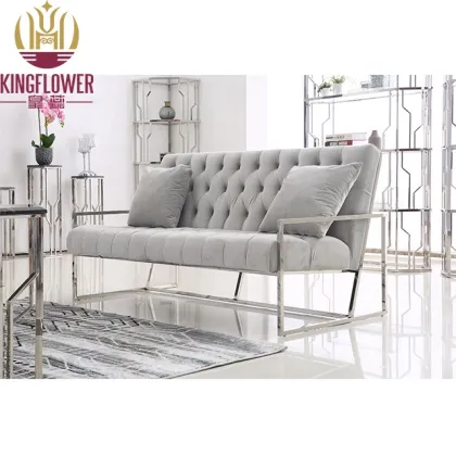 Stainless Steel Frame Hotel Sectional Sofa Beds