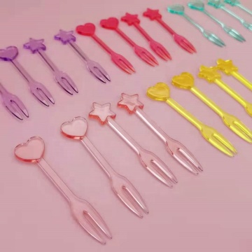 Mini Multicolor Fruit Fork Cake Dessert