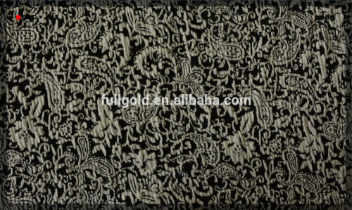 black and white flowers jacquard fabric