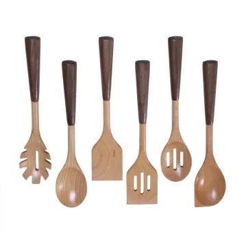 Beech wood cooking set