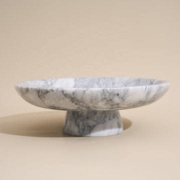 Customizable Wholesale Luxury Marble Cake Stands in Round and Square Shapes for Weddings and Events