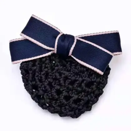Beautiful Nurse Hairpin with Large Bow and Lace Hairnet Accessory