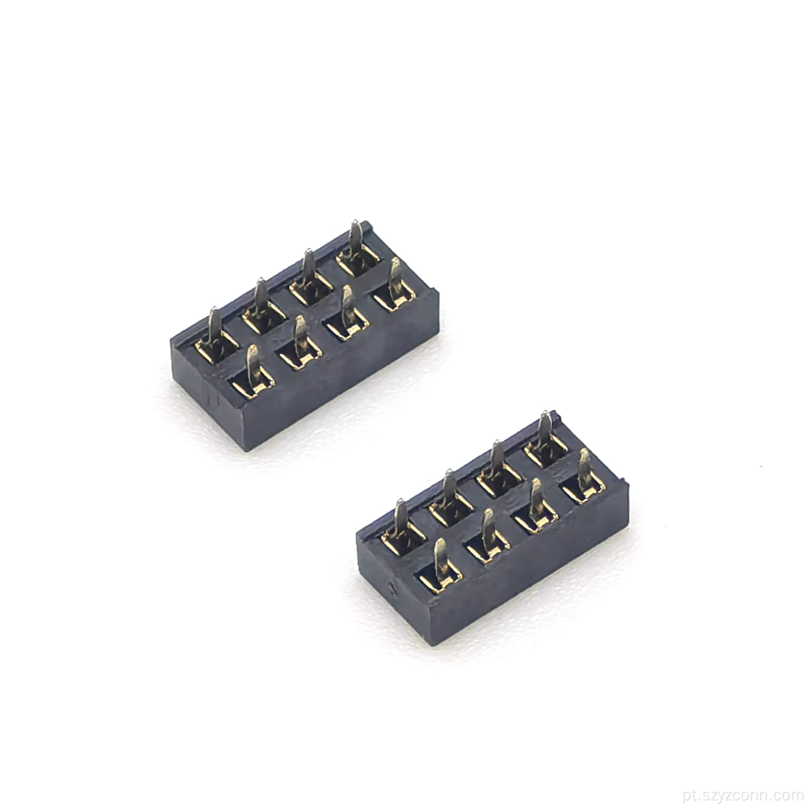 Conector fêmea de passo de 2,0 mm reto 8P