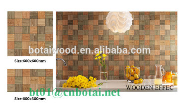 Spanish Polished Porcelain glazed 600X600 Non Slip Floor Wood look Vitrified Tile