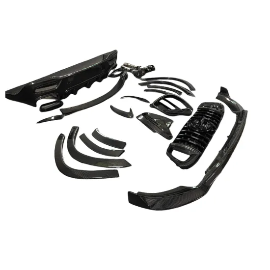 B-style carbon fiber front lip rear diffuser rear spoiler front bumper grille for Benz GLE Coupe C167 GLE350/450 body kit