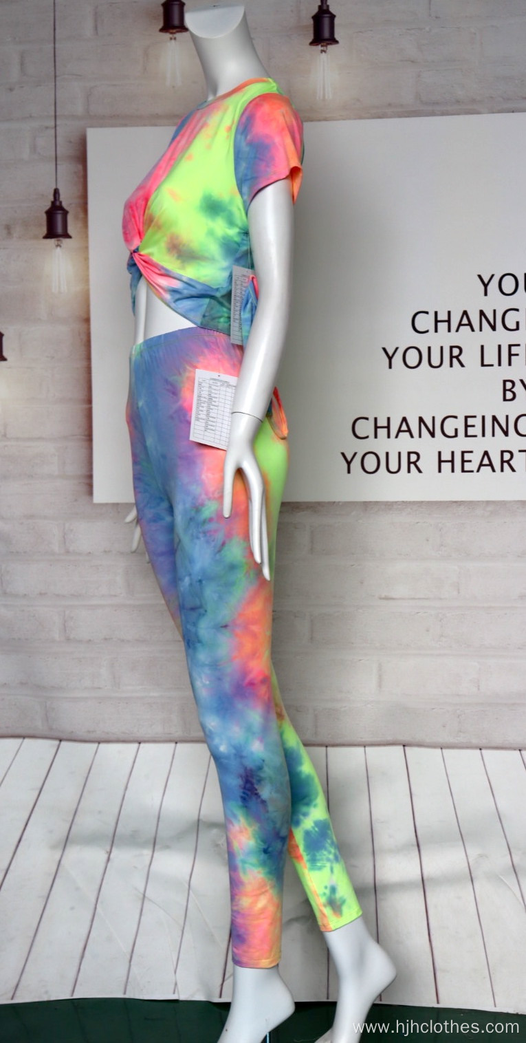 DTY Tie-die Fabric Women Suit