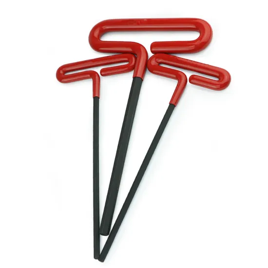 16-Piece Metric and Inch Size Plastic Allen Wrench Set with Loop T-Handle and Hex Keys