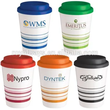12oz wholesale plastic double wall coffee cup with printing