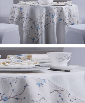 Embroider Tablecloth for Hotel with 3*4.2m
