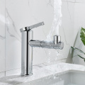 Chrome plating pull out 360 rotation basin faucet