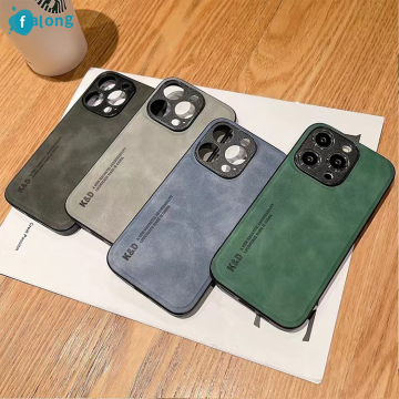 Case de cuero magnético para múltiples modelos de iPhone - Luxury Sheepskerskin Matte Slim Back Case