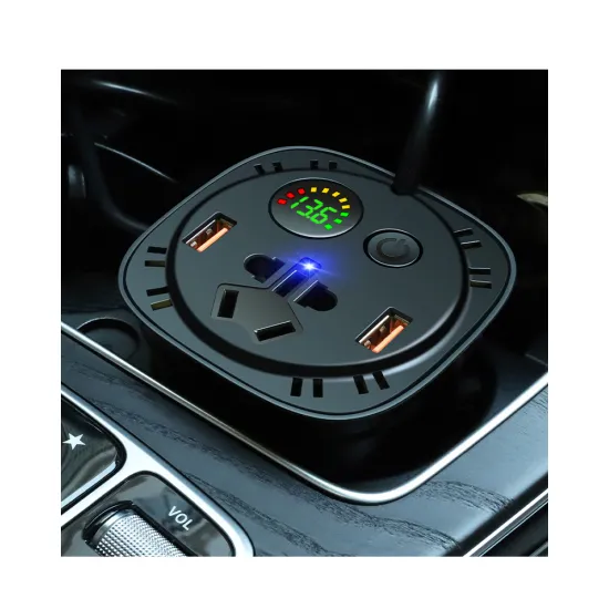 Wholesales Car Inverter Dc 12V To 220V Quick Charger 3.0 9V2A 18W+18W Car Cup Inverter