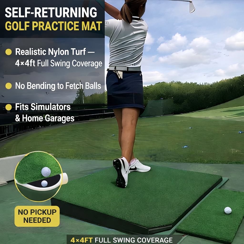 Ramp golf hitting mat 2
