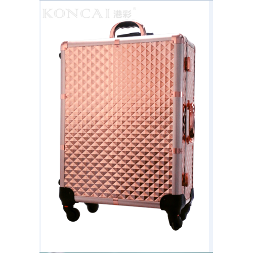 wholesale new design aluminum rolling makeup case