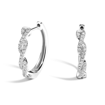0.8ct 18k WG D VS1 Swirl ကွင်းခတ်