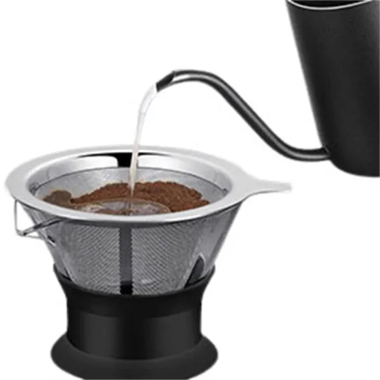 Easy to Clean Titanium Coated Gold Coffee Grinder Filter Pour Over Dripper