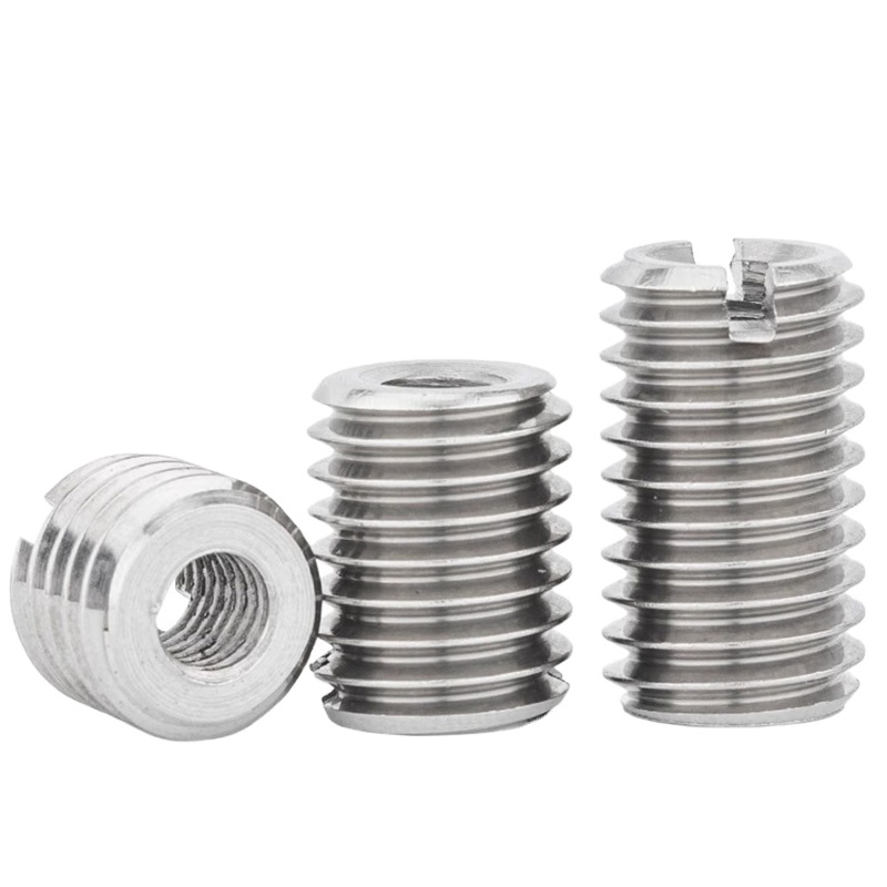 High Quality M4 M5 M8 M10 M12 M16 Stainless Steel Thread Insert Nut Galvanized Finish Adapter Screw for Wood DIN Standard