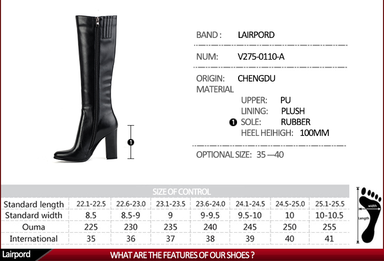 wholesale leather high heel women boots