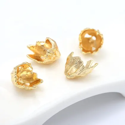 Unique Design Jewelry Accessories Cactus Flower Shape 14K Gold Jewelry Accessories