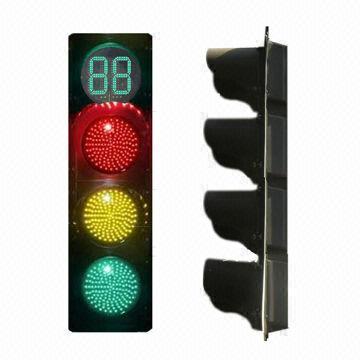 Traffic Lights with Counter, Countdown Timer, Ultra Bright LED, Made of PC Housing, PMMA and Lens