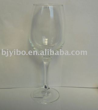 Red wine glass in crystal material