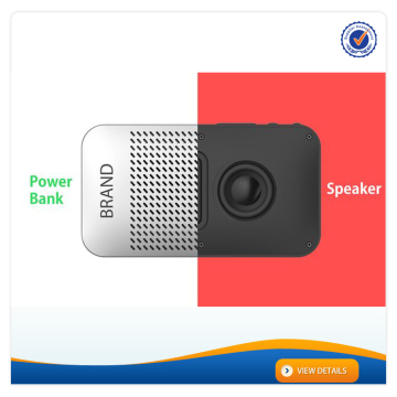 AWC929 Fashion Design 5000mAh high quality multiple charger power bank with bluetooth speaker