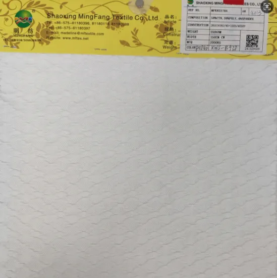 Knitted CVC spandex jersey fabric in solid