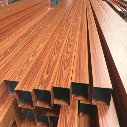 ZHL Wood Grain Aluminum Ceiling Tiles - Fashionable Suspended Aluminum Ceiling for Interior Decoration