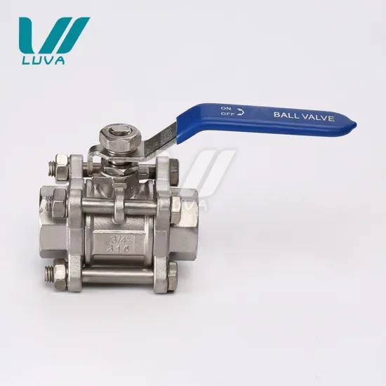 3 pc medium pressure ball valve for electric