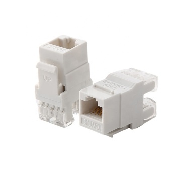 Toolless 180 Degree UTP Keystone Jack Module for Cat5e/CAT6 RJ45