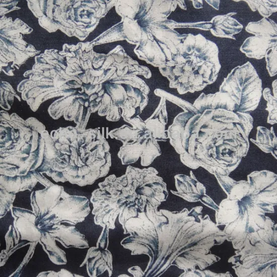 10.5mm silk Tencel voile fabric in print