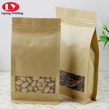 Customized packaging kraft food bags with window