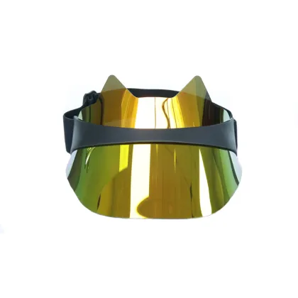 Gold Kitty Lux Sun Visor Cap