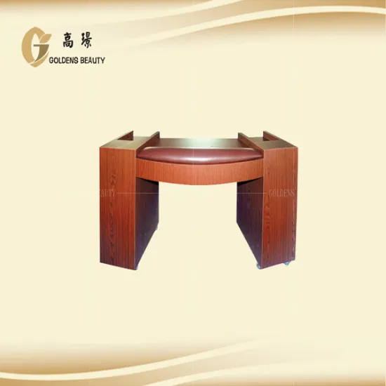 wood top nail table for beauty salon equipment